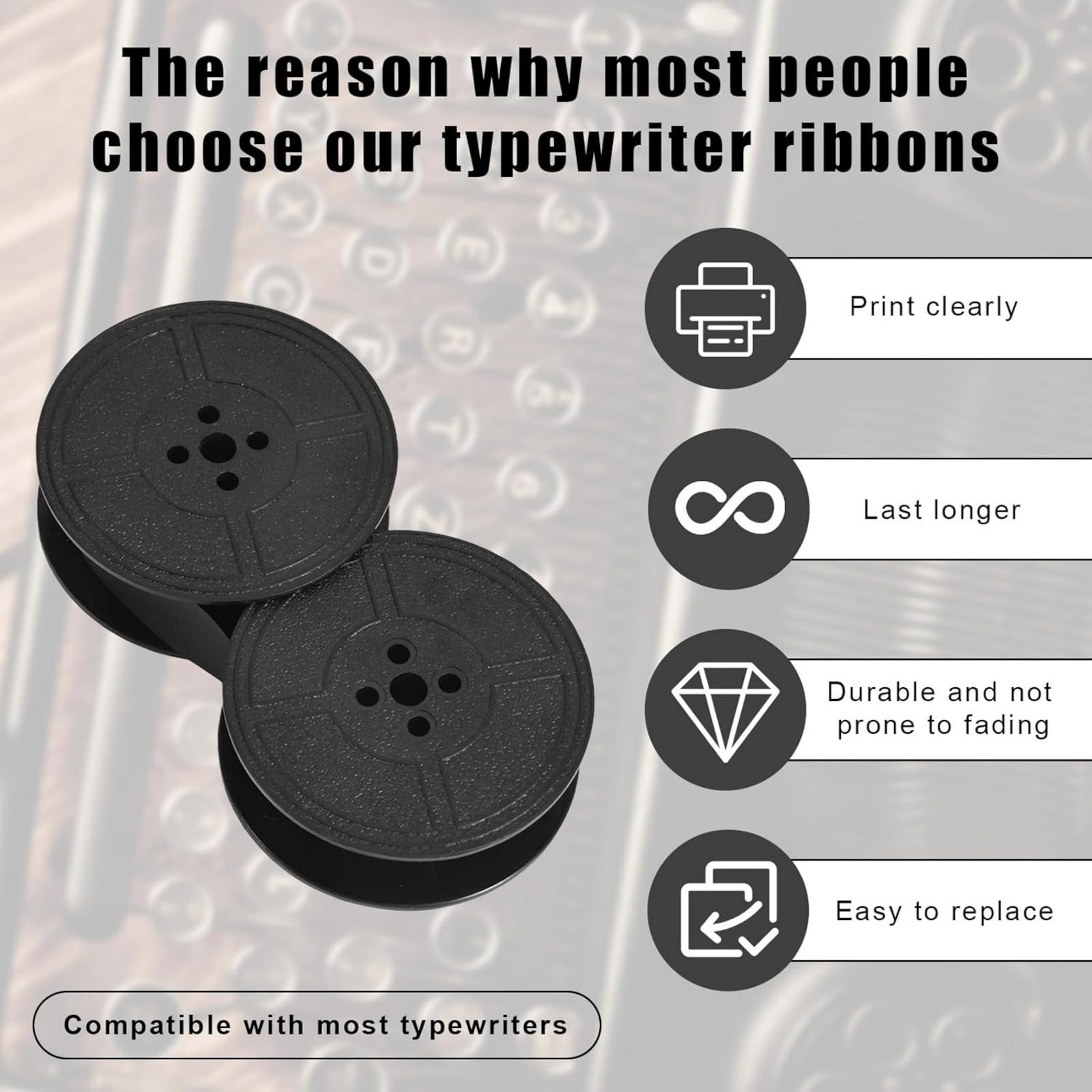 2 Rolls Universal Typewriter R - огляд і ціна Typewriter Ribbon Roll