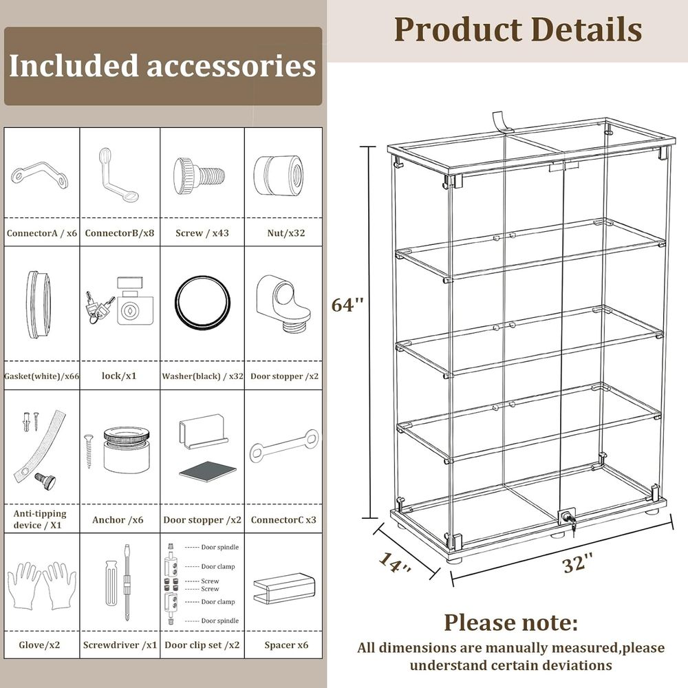 Tempered Glass Display Cabinet - огляд і ціна Collectible Collection