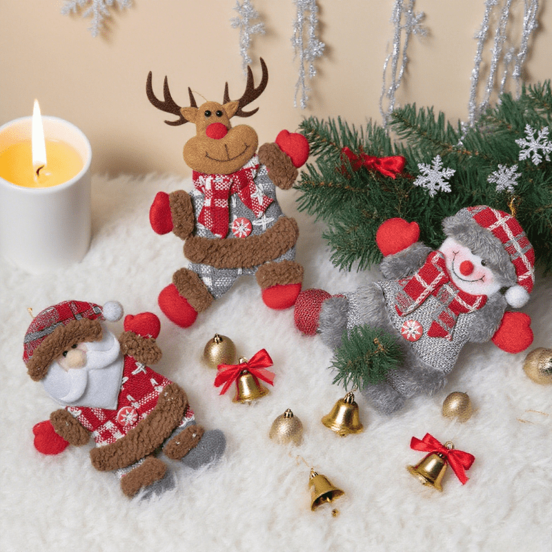3-Piece Set of Randomly Styled - огляд і ціна Vintage Collectible Santa