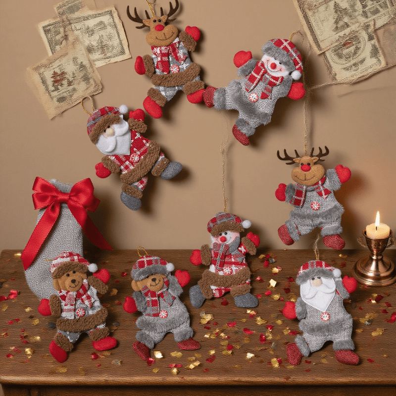 3-Piece Set of Randomly Styled - огляд і ціна Vintage Collectible Santa