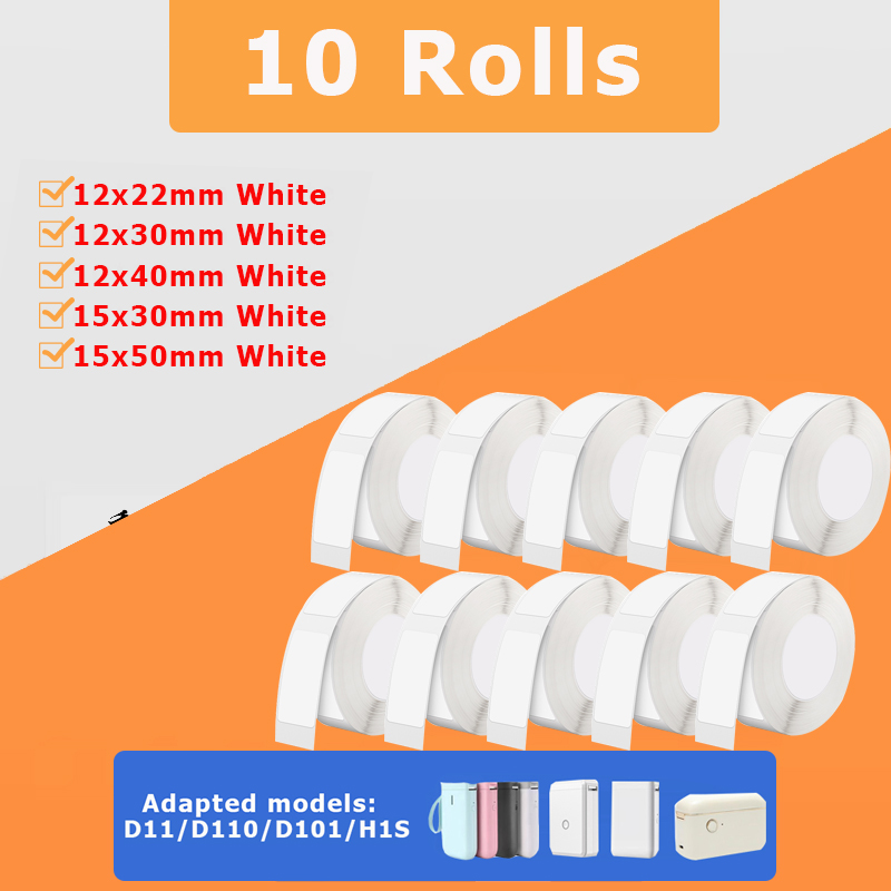 10 Rolls NiiMBOT D110 D11 D101 - огляд і ціна Typewriter Ribbon Roll