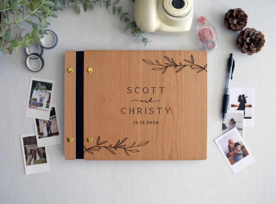 Wooden Wedding Guest Book Phot - огляд і ціна Polaroid Photo Album