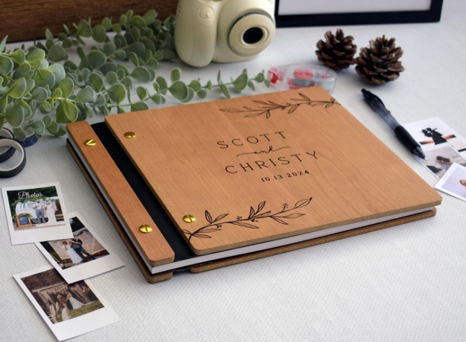 Wooden Wedding Guest Book Phot - огляд і ціна Polaroid Photo Album