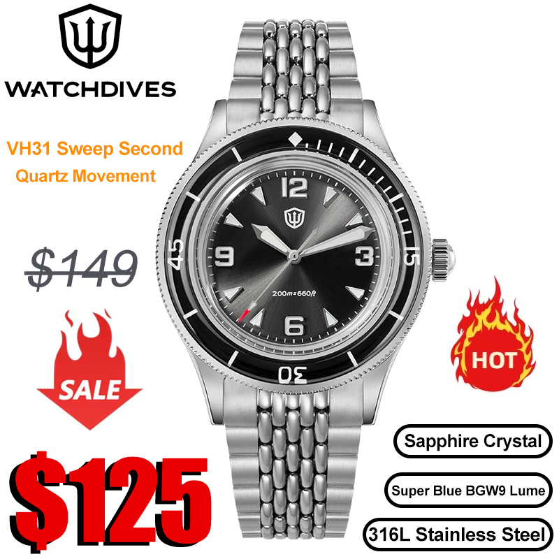 Watchdives WD50Q Watches VH31  - огляд і ціна Vintage Watch Collecting