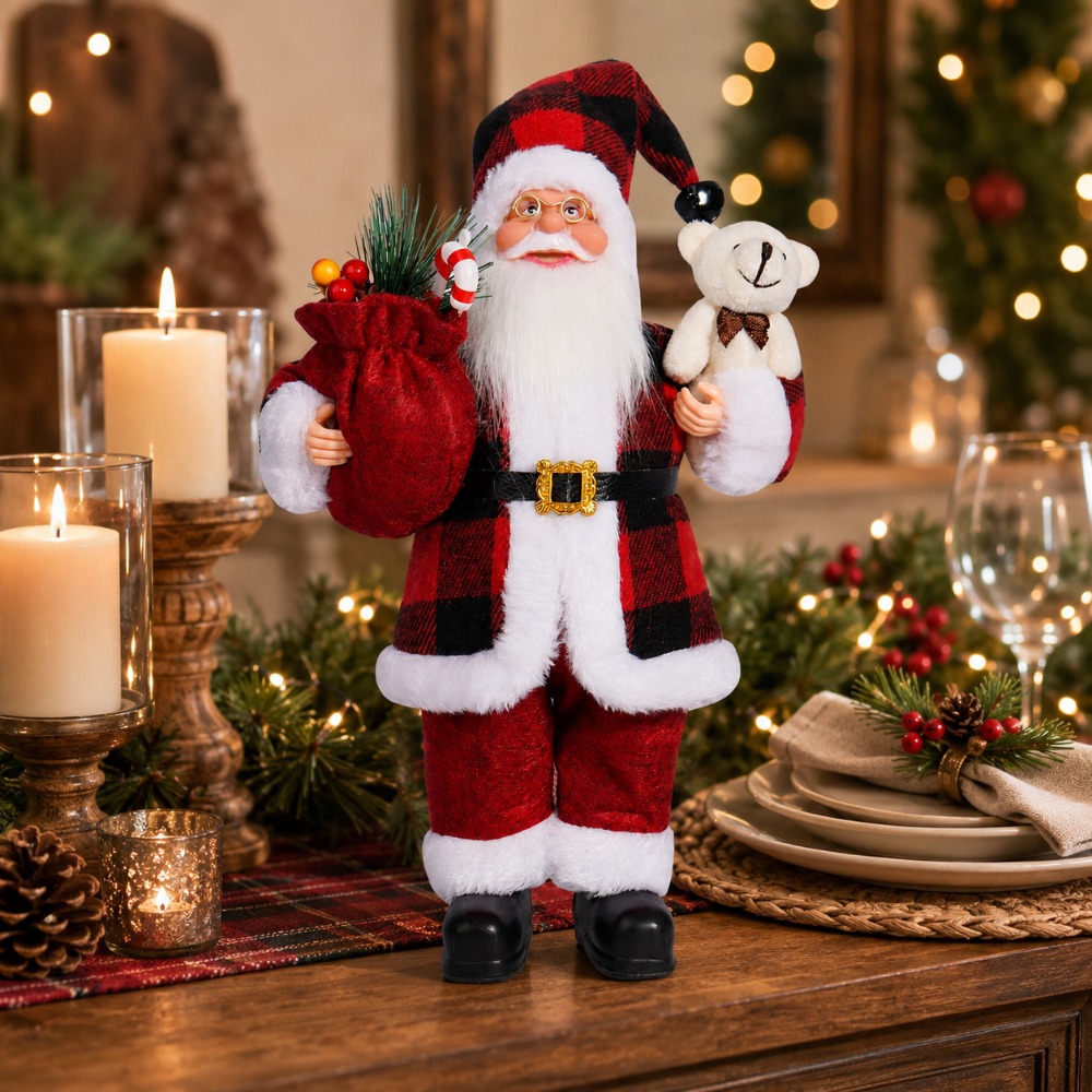 Red and black checkered Santa  - огляд і ціна Vintage Collectible Santa