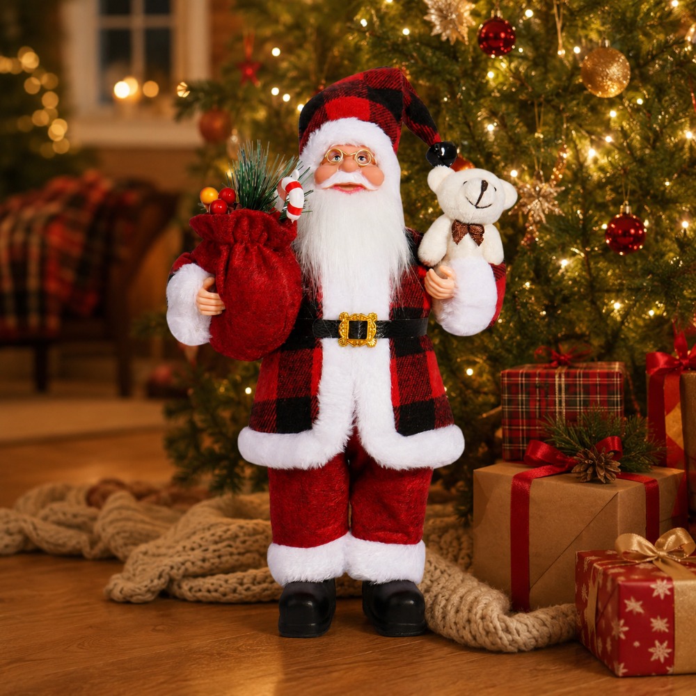 Red and black checkered Santa  - огляд і ціна Vintage Collectible Santa