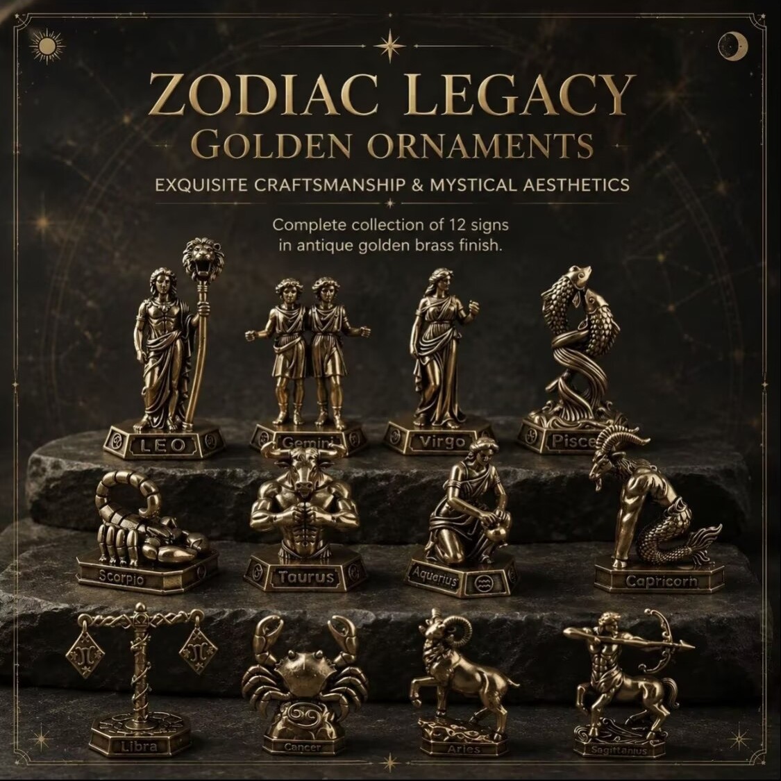 Handmade Brass Zodiac Ornament - огляд і ціна Vintage Collectible Furniture